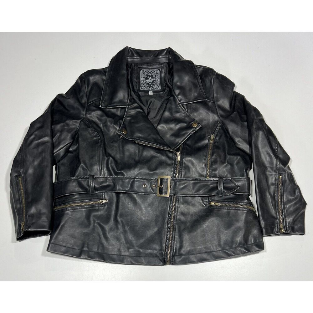 Beverly Hills Polo Club Black Women Jacket Size 3X READ DESCRIPTION